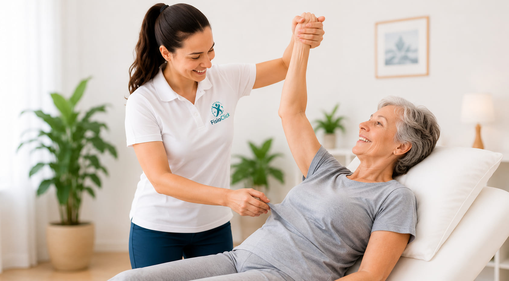 Sessão de fisioterapia ao domicílio